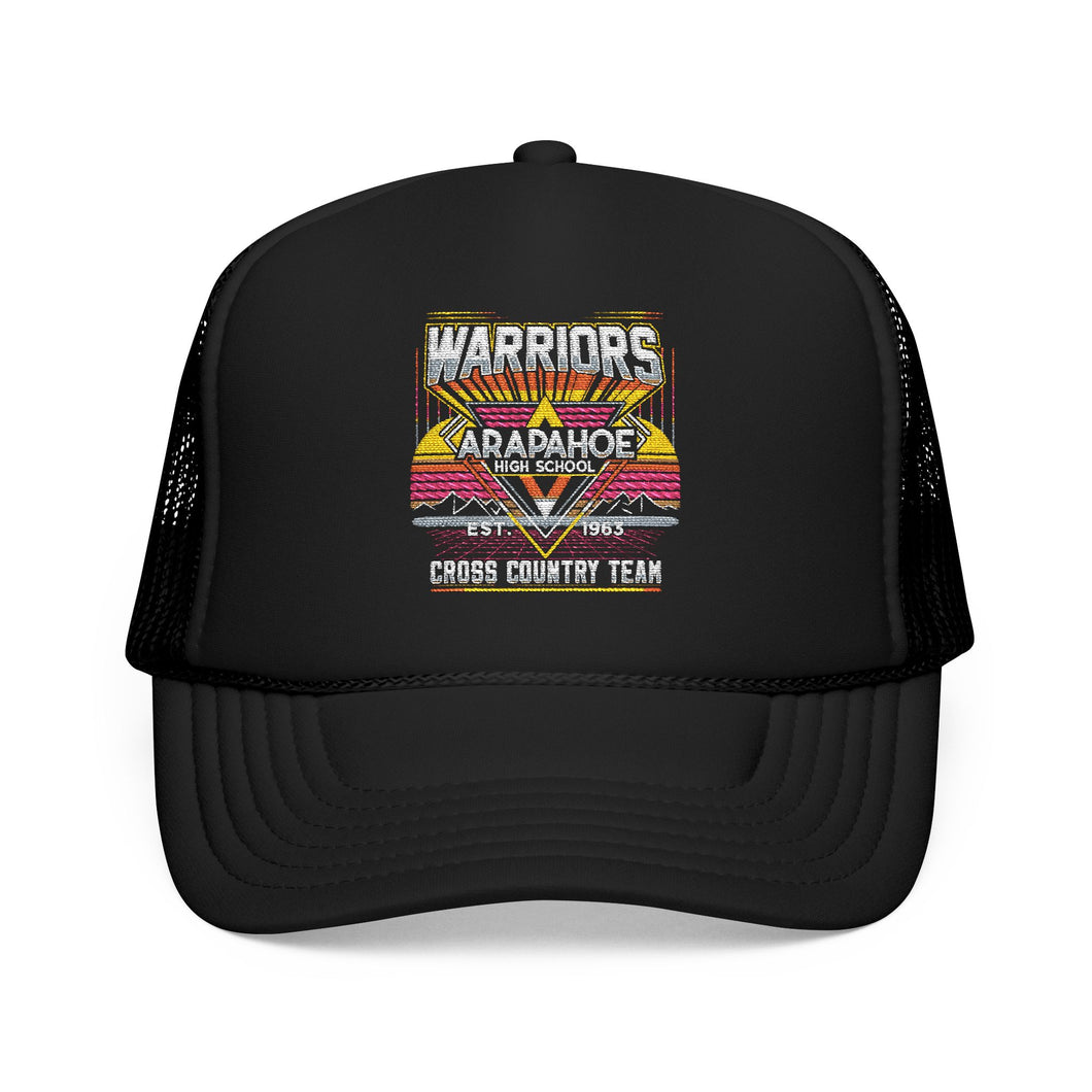 Embroidered Foam Trucker Hat for Warriors, Custom Sports Hat, Cross Country Gear, Outdoor Adventure Cap, Team Spirit Accessory