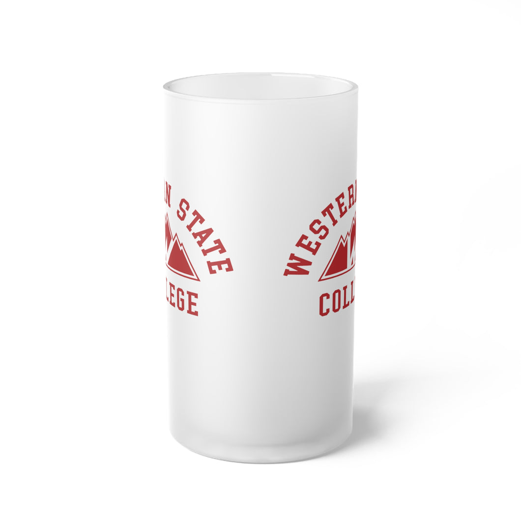 Old School Frosted Glass Beer Mug