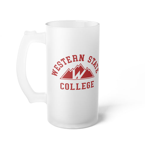 Old School Frosted Glass Beer Mug