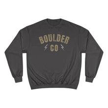 Load image into Gallery viewer, Boulder CO Crewneck Sweatshirt — Vintage Lightning Graphic