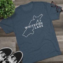 Load image into Gallery viewer, Whitefish Lake Outline Tri-Blend Crew Tee
