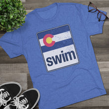 Load image into Gallery viewer, Road Sign Swim Tri-Blend Crew Tee