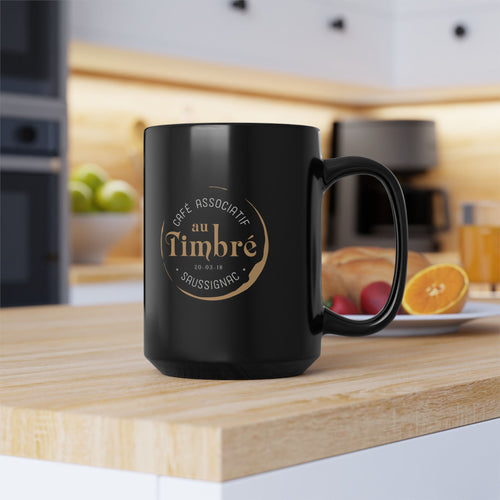 Au Timbré Black Mug, 15oz