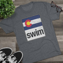 Load image into Gallery viewer, Road Sign Swim Tri-Blend Crew Tee
