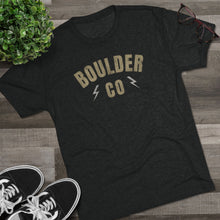 Load image into Gallery viewer, Boulder CO Vintage Logo Tee — Retro Lightning Bolt City