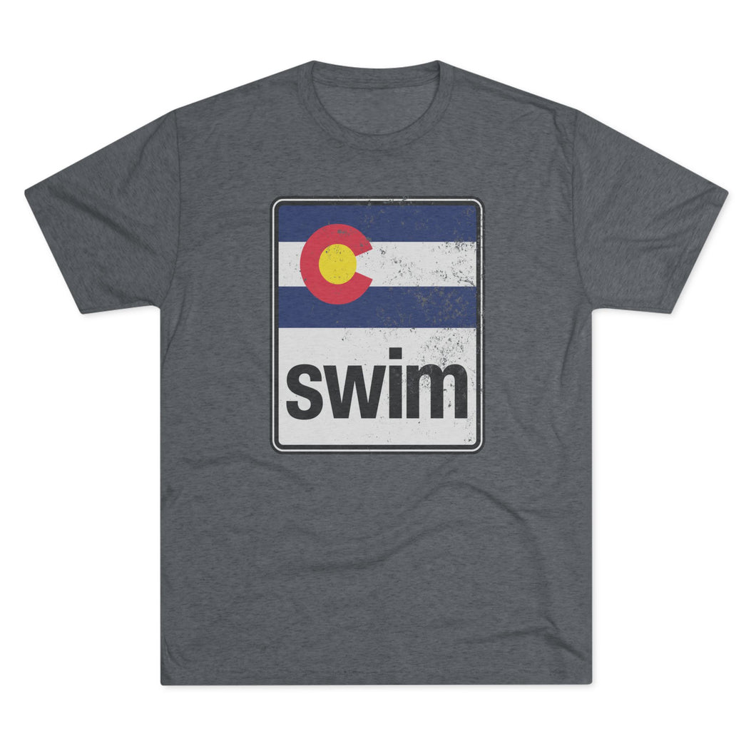 Road Sign Swim Tri-Blend Crew Tee