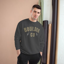 Load image into Gallery viewer, Boulder CO Crewneck Sweatshirt — Vintage Lightning Graphic