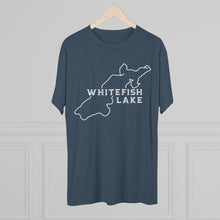 Load image into Gallery viewer, Whitefish Lake Outline Tri-Blend Crew Tee