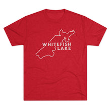 Load image into Gallery viewer, Whitefish Lake Outline Tri-Blend Crew Tee