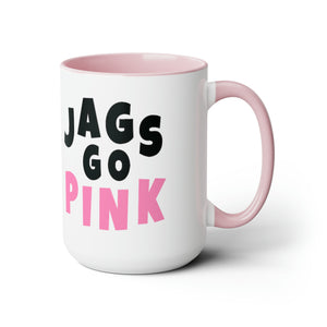 Jags Go Pink Coffee Mugs, 15oz