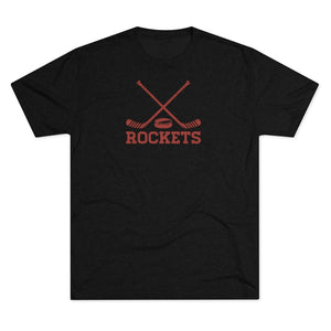 Men's Retro Rockets Hockey Tri-Blend Crew Tee