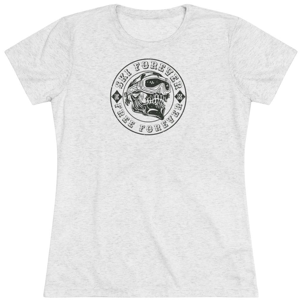 Women's Ski Forever. Free Forever. Triblend Tee
