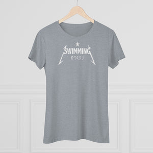 Women's Swimming Rocks Triblend Tee