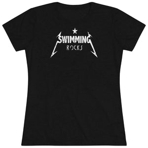 Women's Swimming Rocks Triblend Tee