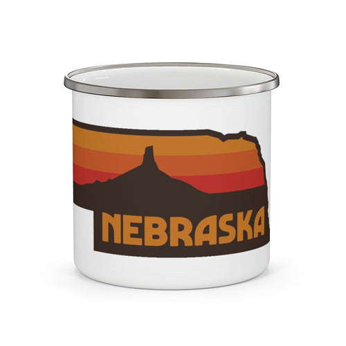 Enamel Chimney Rock NE Campfire Mug