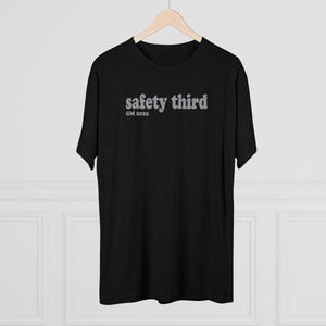 Custom Safety Third Tri-Blend Crew Tee