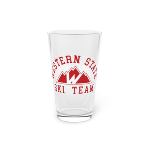 Old School Western State Ski Team Pint Glass, 16oz