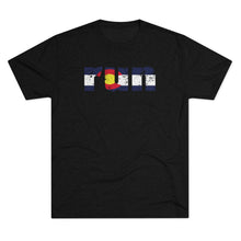 Load image into Gallery viewer, Men&#39;s Run Colorado Flag Tri-Blend Crew Tee