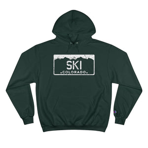 Champion Ski Colorado License Plate Hooded Sweatshirt