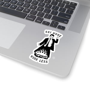 Ski More Work Less Kiss-Cut Stickers