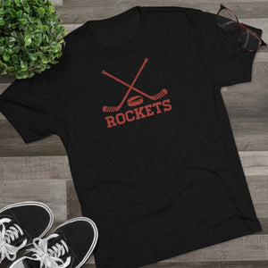 Men's Retro Rockets Hockey Tri-Blend Crew Tee
