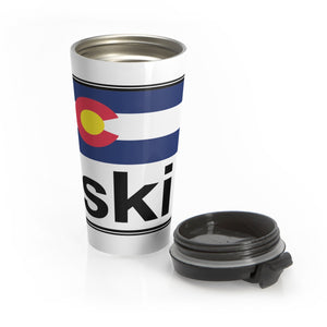 Ski Colorado Stainless Steel Travel Mug