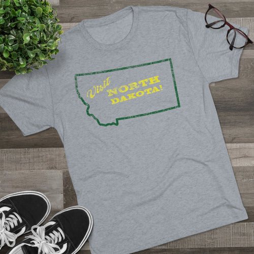 Men's Visit North Dakota! Tri-Blend Crew Tee