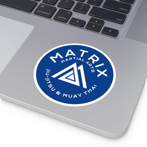 Blue Matrix Sticker