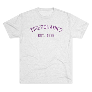 Tigersharks Old School Tri-Blend Crew Tee