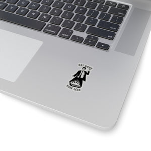 Ski More Work Less Kiss-Cut Stickers
