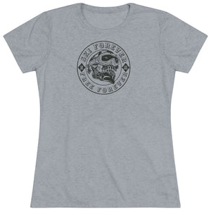 Women's Ski Forever. Free Forever. Triblend Tee