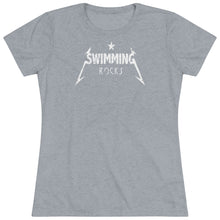 Load image into Gallery viewer, Women&#39;s Swimming Rocks Triblend Tee