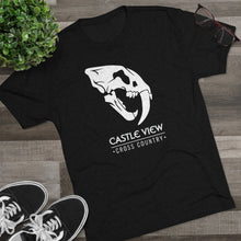 Load image into Gallery viewer, Castle View Skull Tri-Blend Crew Tee