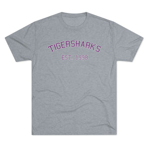 Tigersharks Old School Tri-Blend Crew Tee