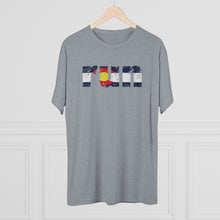 Load image into Gallery viewer, Men&#39;s Run Colorado Flag Tri-Blend Crew Tee