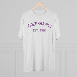 Tigersharks Old School Tri-Blend Crew Tee
