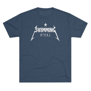 Men's Swimming Rocks Tri-Blend Crew Tee