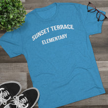 Load image into Gallery viewer, Men&#39;s Basic Sunset Terrace Tri-Blend Crew Tee