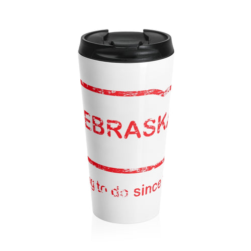 Nebraska Burn Stainless Steel Travel Mug