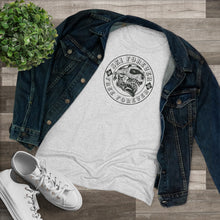 Load image into Gallery viewer, Women&#39;s Ski Forever. Free Forever. Triblend Tee