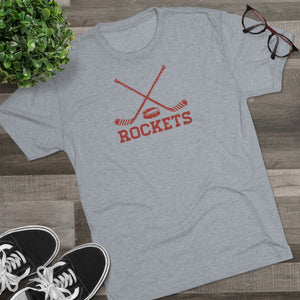 Men's Retro Rockets Hockey Tri-Blend Crew Tee
