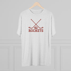 Men's Retro Rockets Hockey Tri-Blend Crew Tee