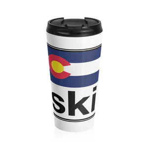 Ski Colorado Stainless Steel Travel Mug