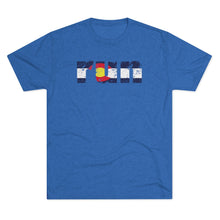 Load image into Gallery viewer, Men&#39;s Run Colorado Flag Tri-Blend Crew Tee