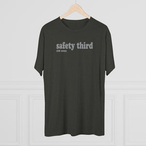 Custom Safety Third Tri-Blend Crew Tee