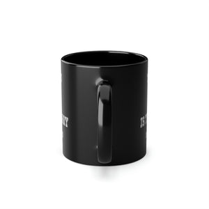 Tired is Temporary Black Coffee Cup, 11oz