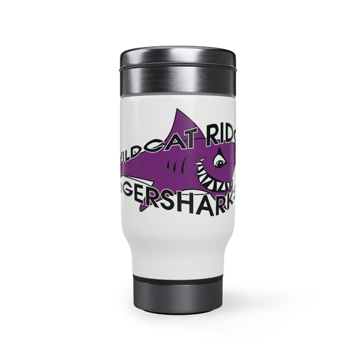 Tigersharks Stainless Steel Travel Mug with Handle, 14oz