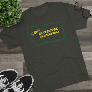 Men's Visit North Dakota! Tri-Blend Crew Tee