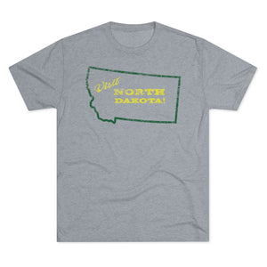 Men's Visit North Dakota! Tri-Blend Crew Tee