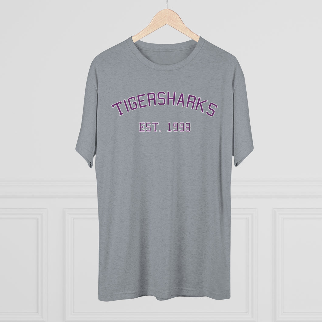 Tigersharks Old School Tri-Blend Crew Tee